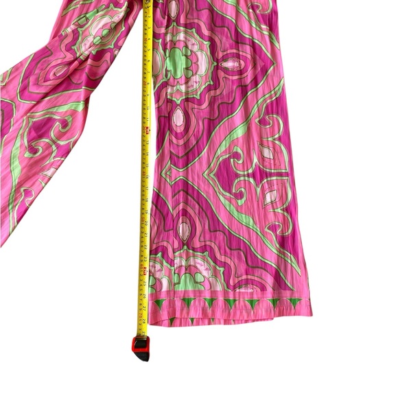 Women’s Rose + Olive Hot Pink & Lime Green Two Piece Pant Set - Picture 6 of 15